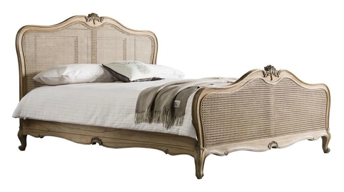 Chic Weathered and Cane Bed Frame