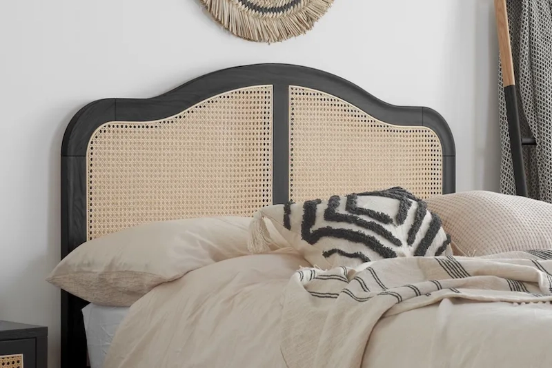 Edgeworth Black Oak Bed Frame