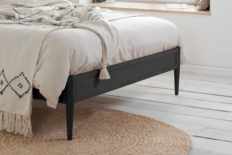 Edgeworth Black Oak Bed Frame