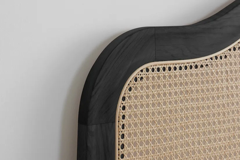 Edgeworth Black Oak Bed Frame